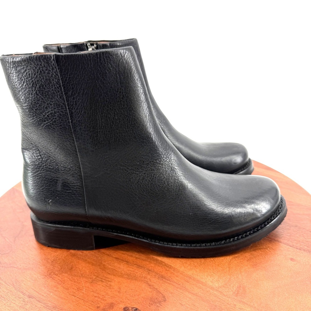 Frye Veronica Chelsea Ankle Boot  Black Leather Side Zip FR40070 Women 11